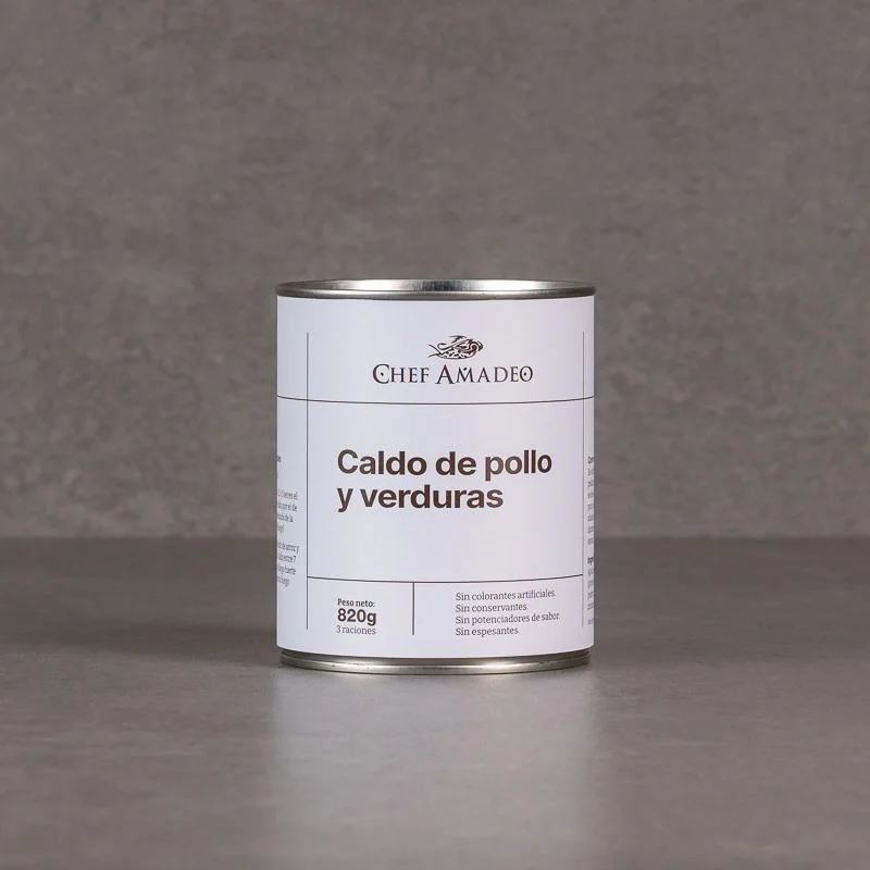 Caldo de pollo y verduras 820 g