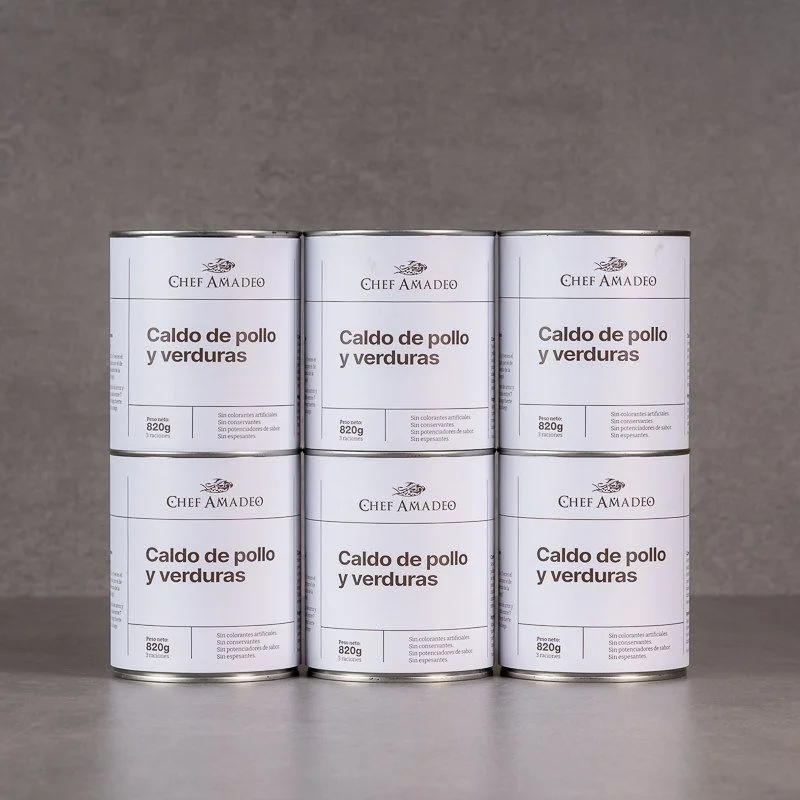 Caldo de pollo y verduras 820 g