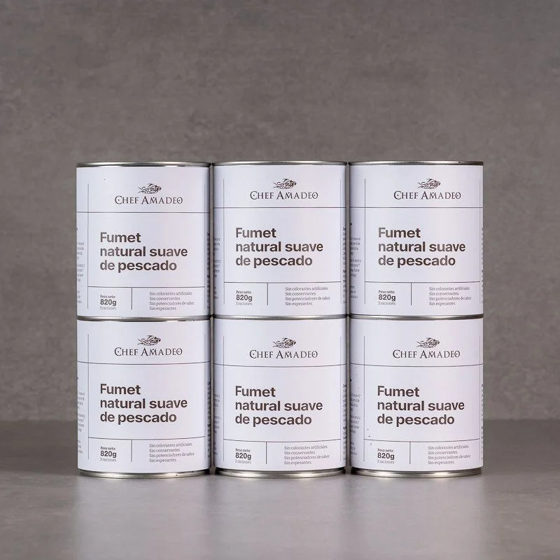 Fumet natural suave de pescado 820 g 6 u