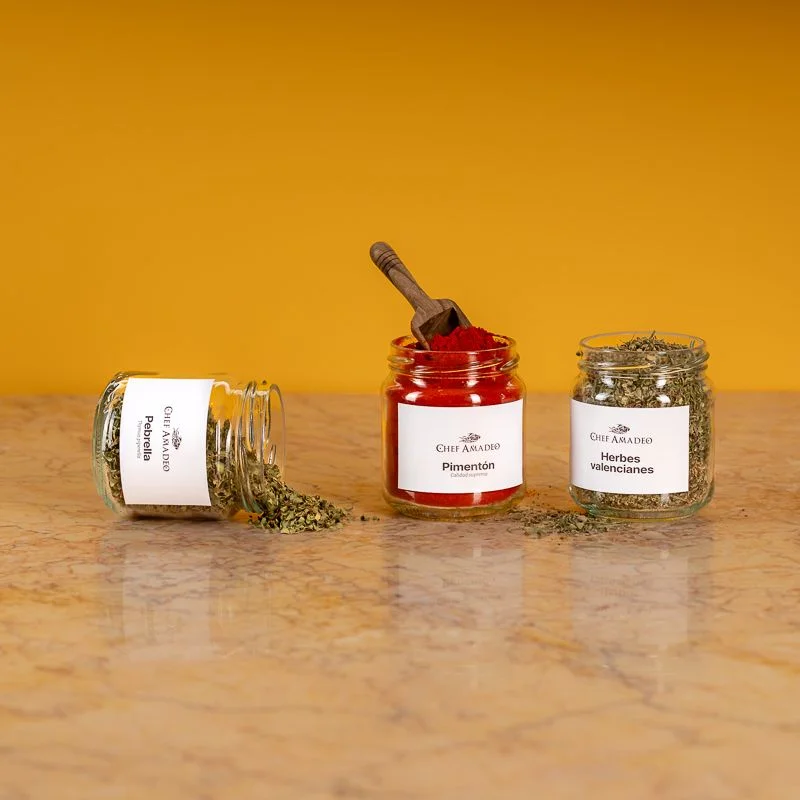 sazonadores pebrella pimentón herbes valencianes