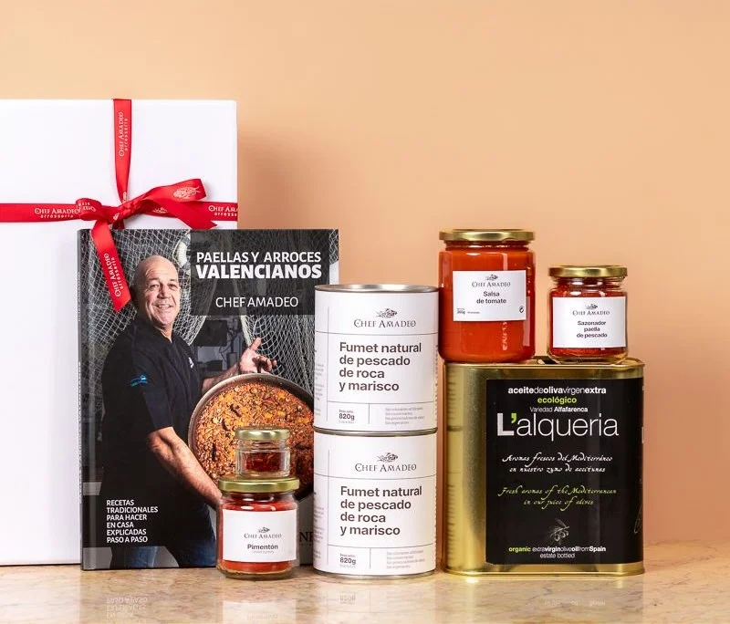 pack regalo fideuà de Gandia Chef Amadeo
